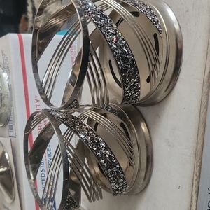 2 sparkly candle holders